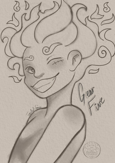 Gear 5 Luffy Sketch