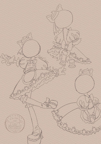 Dulce Amy Outfit Fanart Sketch